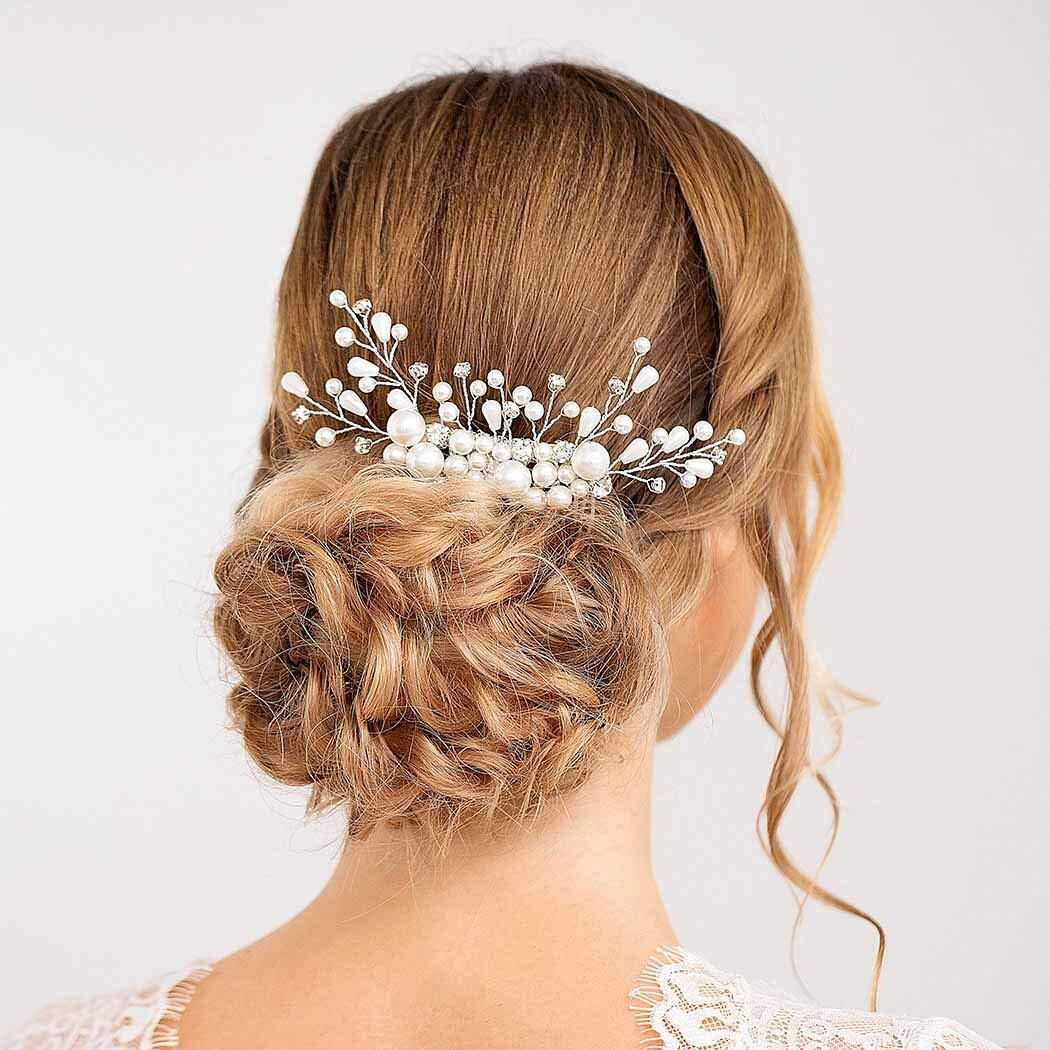 Buy Brishow Wedding Hair Comb Crystal Bridal Hair Pieces Pearl