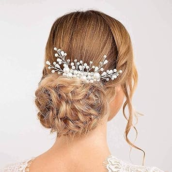 Buy Brishow Wedding Hair Comb Crystal Bridal Hair Pieces Pearl
