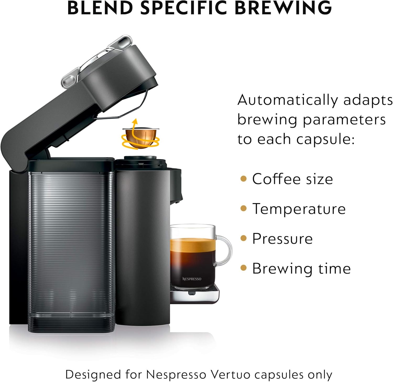 Nespresso Vertuo Coffee and Espresso Machine Bundle with Aeroccino Milk Frother by De'Longhi Graphite Metal: Kitchen & Dining