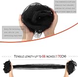 JASSINS African Net Bath Sponge Back Scrubber 66 Inch Stretch Black view 3