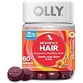 OLLY Heavenly Hair Gummy, Supports Healthy Hair, Keratin, Biotin, AMLA, Chewable Supplement, 30 Day Supply - 60 Count