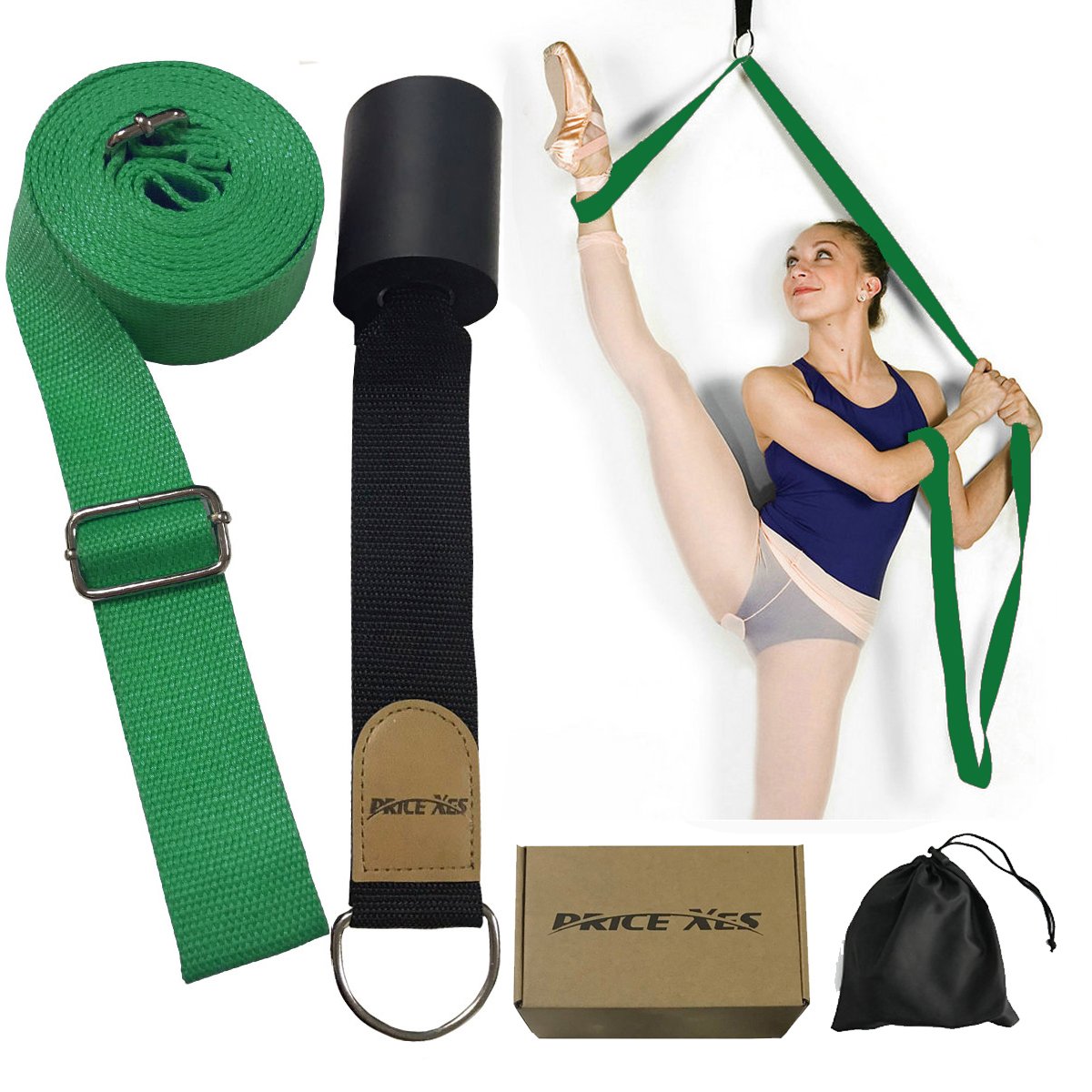 Leg Stretcher, Get More Flexible With The Door Flexibility Trainer, Premium stretching equipment for ballet, dance, gymnastics, taekwondo & MMA. Your own portable stretch machine! – INPAY (Green)