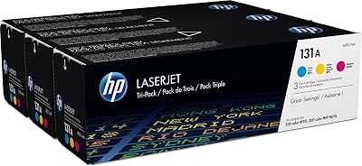 HP 131A Black Cyan Magenta Yellow Toner Cartridge Multipack CF210-3A LaserJet