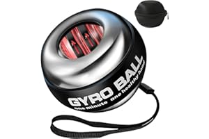 BeSokar Gyroball Wrist Exerciser Ball Auto Start 5 Level Resistance Light Control Gyroscopic Forearm Trainer Arm Strengthening Arm Finger Wrist