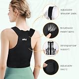 MRLI Back Support Brace Posture Corrector Adjustable Shoulder Lumbar Belt M view 3