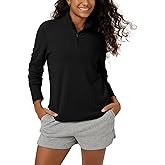 ODODOS Women's Stretch Fleece Half-Zip Sweatshirts – Ultra Soft Cozy Warm Long Sleeve Mock Neck Pullover Tops