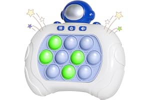 ZDCZ Fast Push Pop Game Fidget it Toys for Kids, Electronic Handheld Astronaut Blue Quick Push Bubbles Light up Sensory Toy, Birthday Toys Gifts for 3 4 5 6 7-10+ Years Old Boys and Girls (Blue Astronaut)