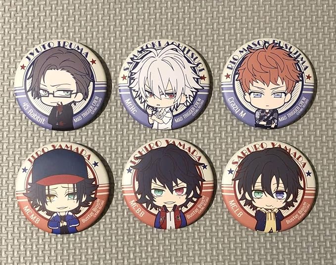 Amazon ヒプノシスマイク キャラバッジコレクション ちびキャラ 左馬刻 銃兎 理鷲 一郎 二郎 三郎 6点セット ヒプマイ 缶バッジ アニメ 萌えグッズ 通販