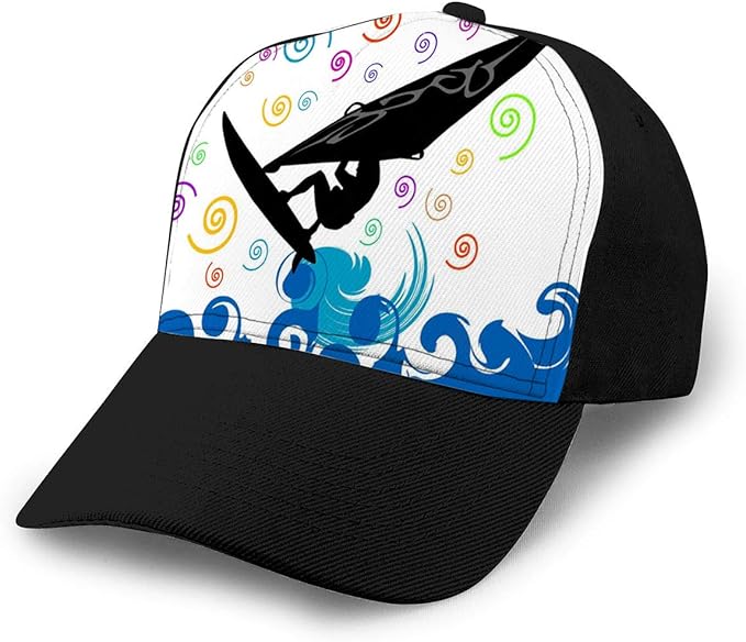 1 Baumwoll-Baseballmütze Verstellbare Trucker-Hüte beim Surfen Cooler