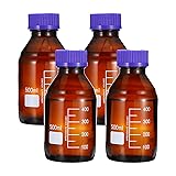 PATIKIL 4 Pack Reagent Media Storage Bottles, 500ml