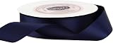 VATIN 22mm Double Faced Polyester Satin Ribbon Deep Navy 23m Spool view 5