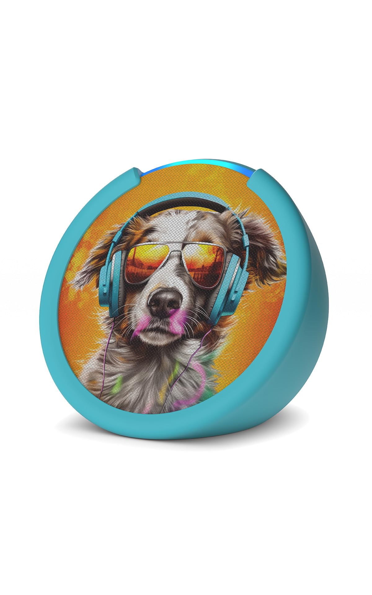 Amazon Echo Pop Kids (newest model), Designed for kids, with Alexa+ Early Access, parental controls, Includes 6 months of Amazon Kids+, Anthro Pup Image