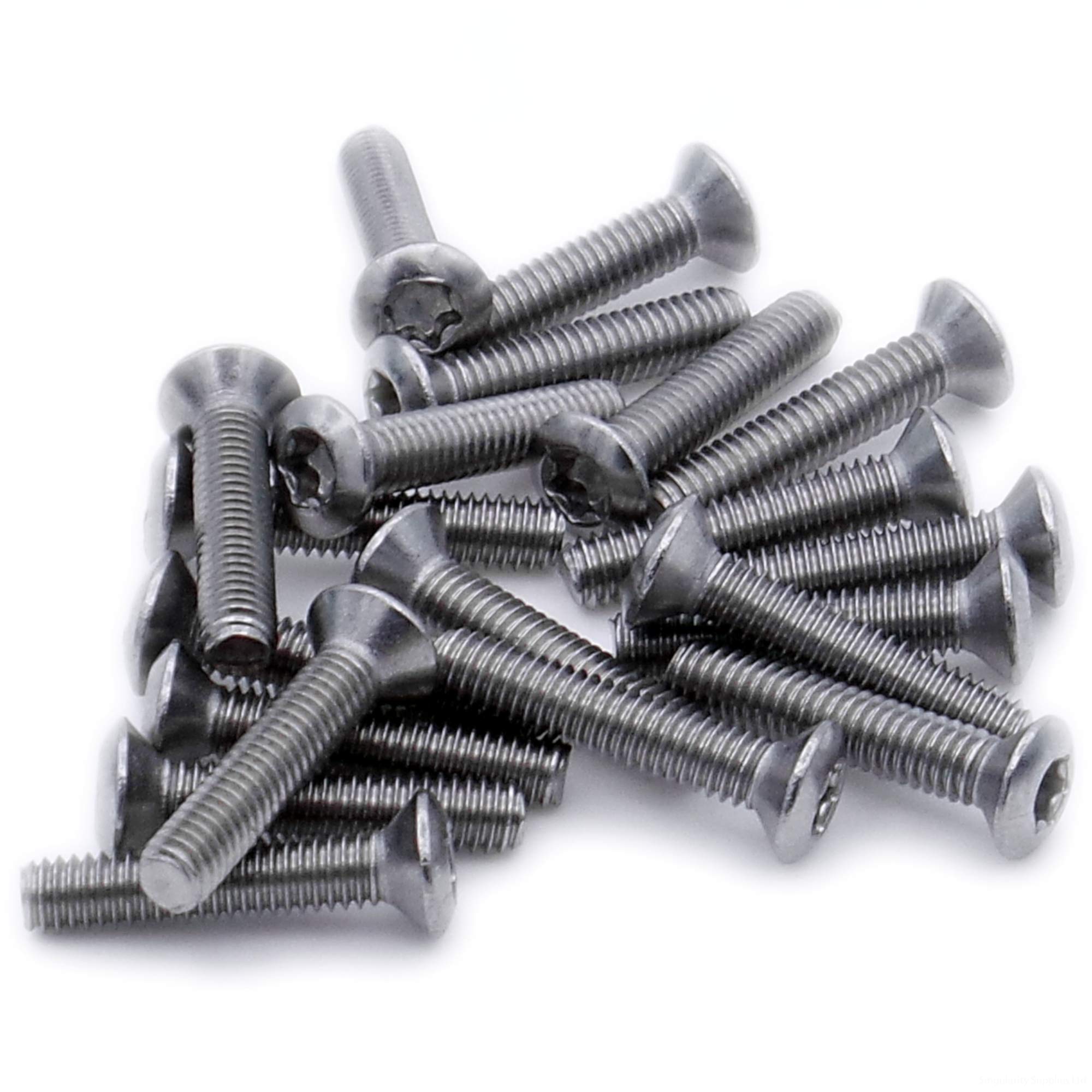 M2 (2mm x 8mm) TX Socket Raised Countersunk Machine Screw (Bolt) - Stainless Steel (A2) (Pack of 20)