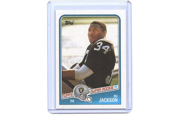 1988 Topps Bo Jackson Rookie Football Card #327 - Shipped in Protective Display Case!