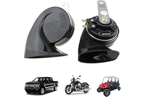 Horns 12V for Car Truck Motorcycle, Loud Auto Horn Waterproof High Low Tone Universal Fit Electric Snail Horn 12V Horn Kit Replacement Car RV UTV Pickup Air Horns CHENHO