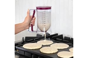 Pancake Batter Dispenser - Kitchen Must Have Tool for Perfect Pancakes, Cupcake, Waffle, Muffin Mix - White Elephant Gifts fo