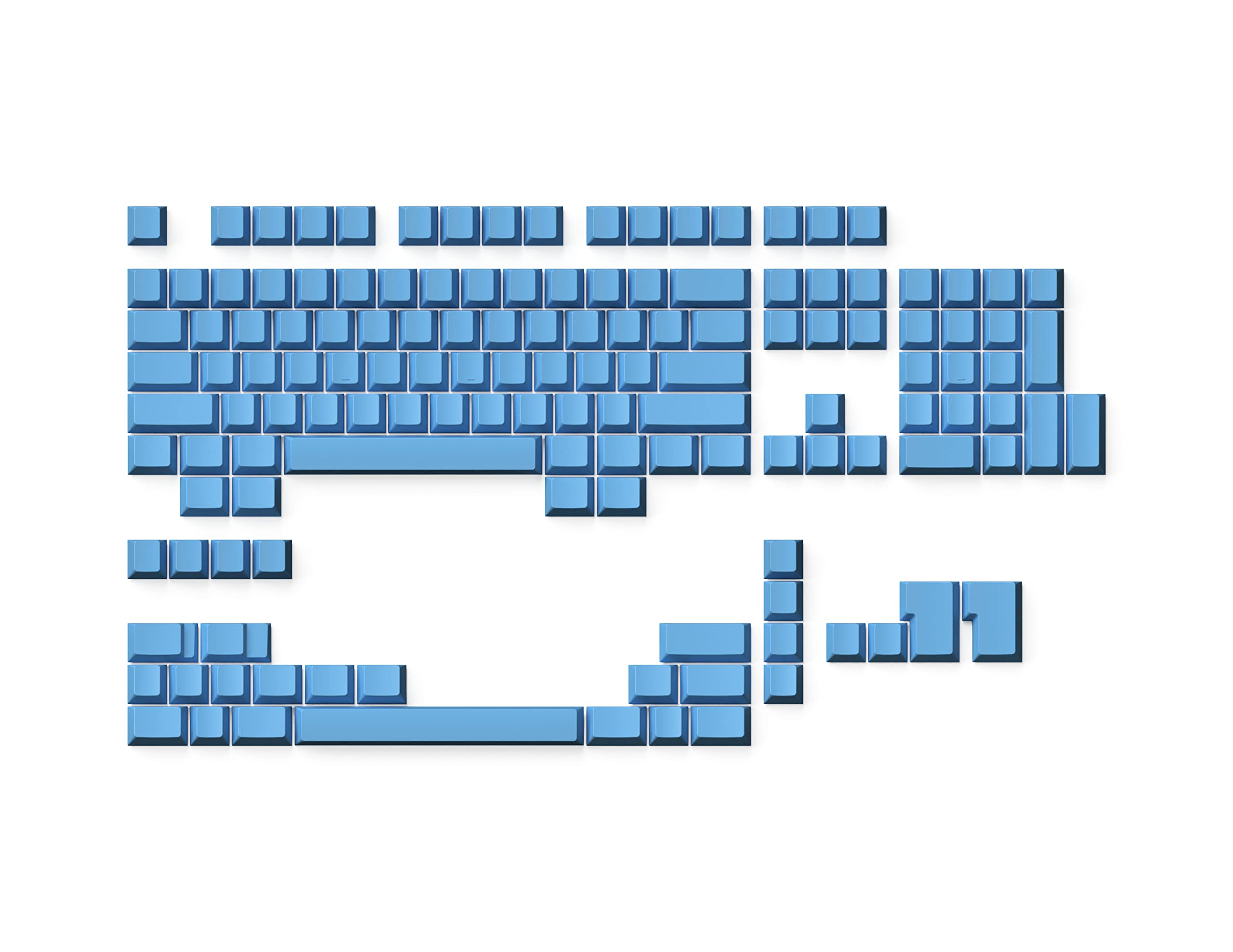 Ranked Blank Premium Keycap Set | 1.4 mm Thick PBT | Cherry Profile for Mechanical Keyboard (Blue Malibu, 139 Keys)