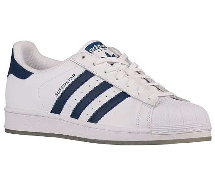 Adidas Originals Men's Superstar Shoe (White/Gold/Navy, Size 11 UK) - Kogan.com