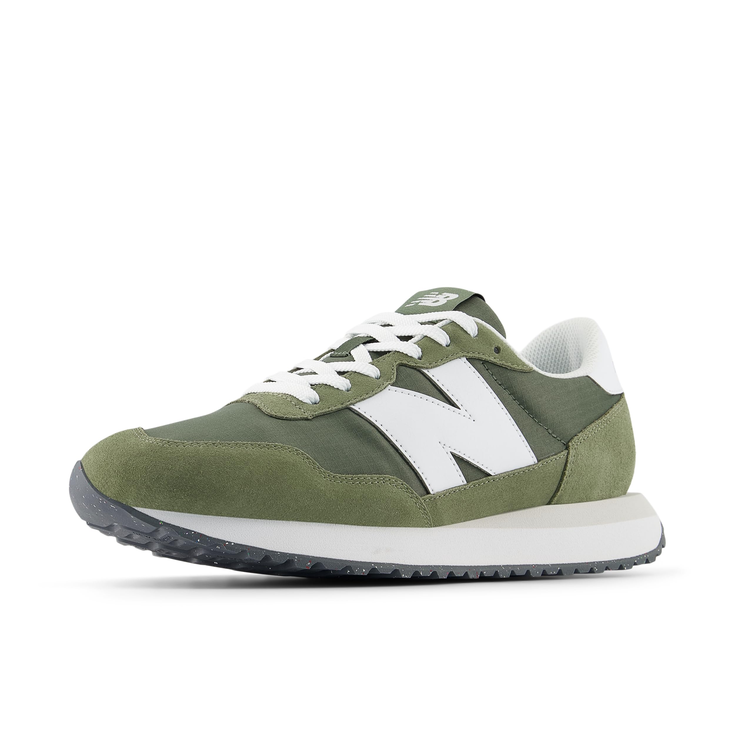 New Balance Men's 237 V1 Sneaker, Dark Olivine/Nb 103 White, 5 M Image