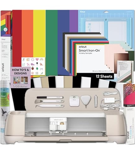 Amazon.com: Cricut Maker + Everything Materials Bundle - Champagne