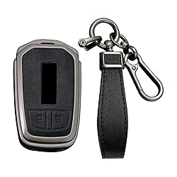 KUNIO PU Leather Car Key Fob Cover Case Compatible