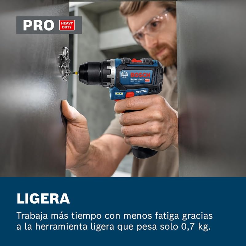 12V Sistema de Furadeira/Afixia GSR 12V-32 (Controlo KickBack, motor brushless, incluindo pilhas de 2,0 Ah, carregador, bolsa de ferramentas)