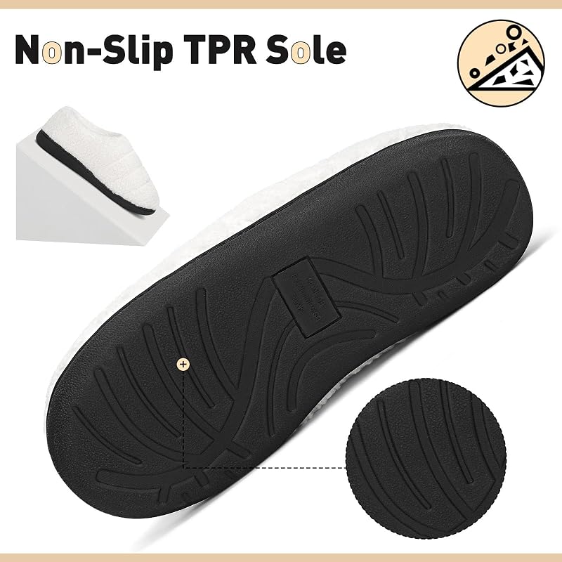 Zapatillas de Casa Unisex Invierno Cálido Blanco 42/43EU