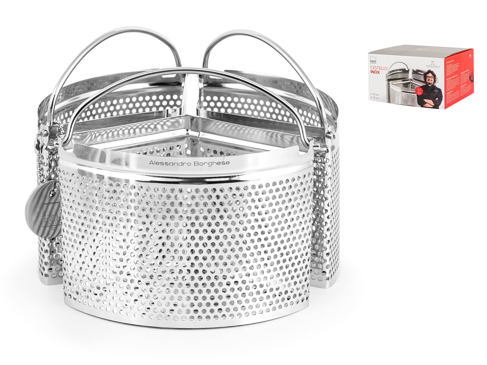 Pack of 3 round bourgeois slices in stainless steel