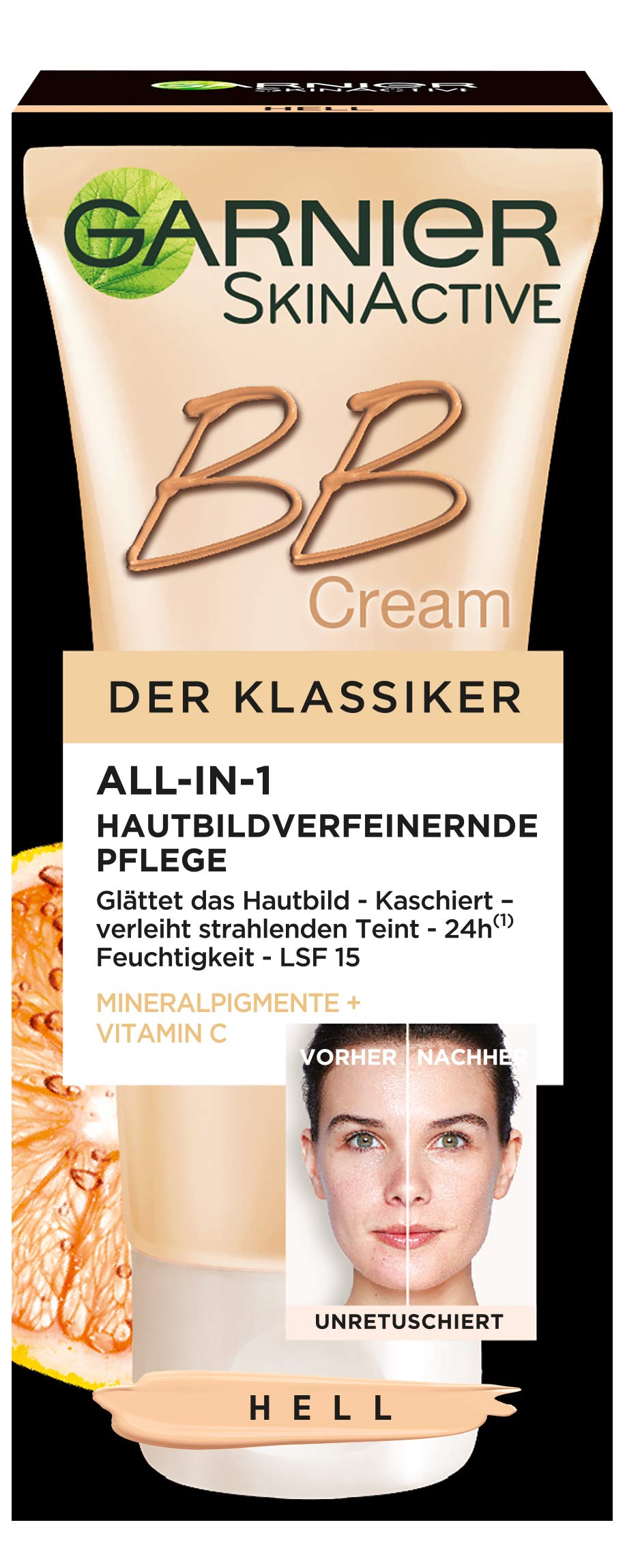 Garnier BB Cream 5 in 1 Blemish Balm SPF 15 with Vitamin C Complex and Mineral Pigments Miracle Skin Perfector Light 50ml