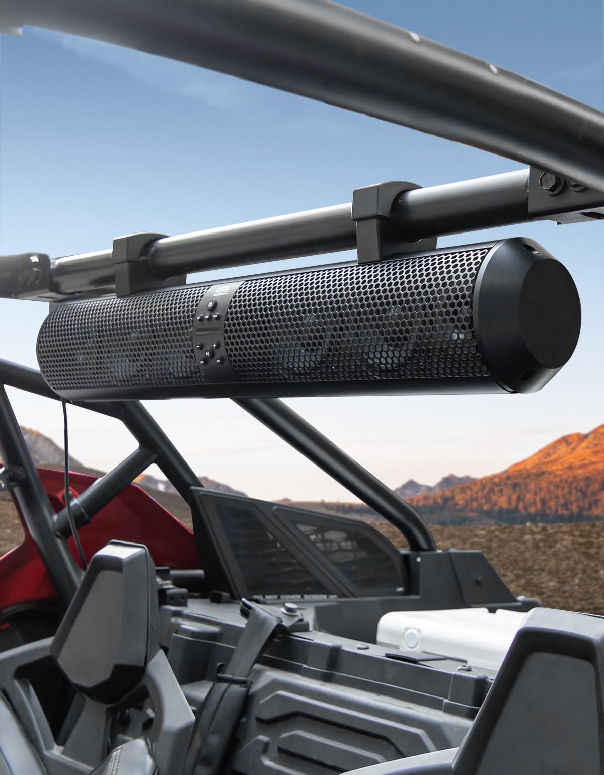KEMIMOTO UTV Sound Bar 28 Inch ATV Soundbar 4X Subwoofers 2X Tweeters Bluetooth Golf Cart Sound Bar Compatible with Polaris RZR Can-Am Defender X3 CFMOTO ZFORCE, for 1.56