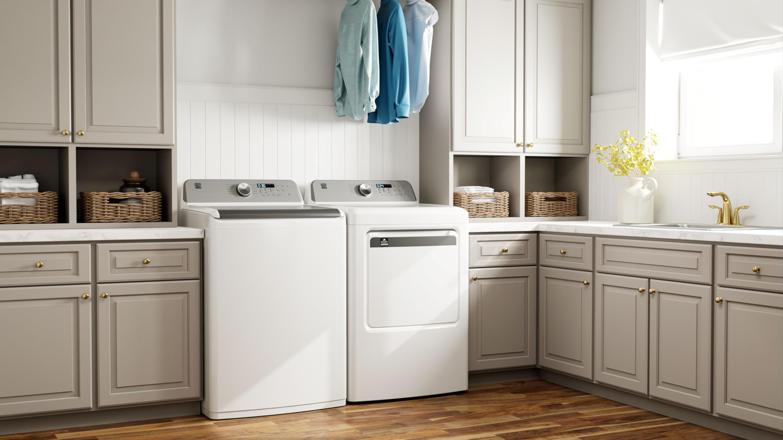 Kenmore 4.5 cu. ft. Top Load Washer with Triple Action Impeller for Tough Dirt & Stains - Reduce Laundry Time with Accela Wash & Express Wash - LED - White