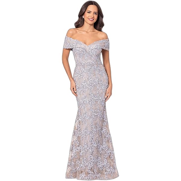 xscape embroidered floral lace sheath dress Xscape Evenings 