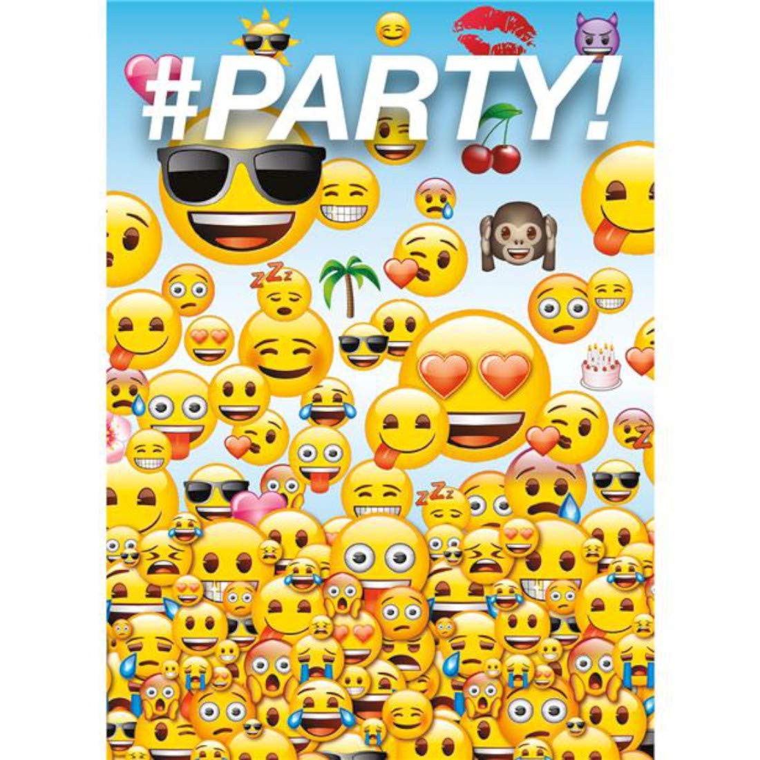 Unique Party 50614 Emoji Party Invitations Pack Of 8 | Desertcart Seychelles, image size:1100x1100