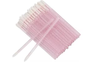 100 Pieces Disposable Lip Wands, Lip Brushes, Lipstick & Gloss Applicators Lint Free Makeup Applicator Brush Beauty Tool (Pin