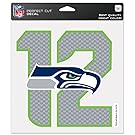 NFL Seattle Seahawks 98517014 Perfect Cut Color Decal, 8" x 8", Black