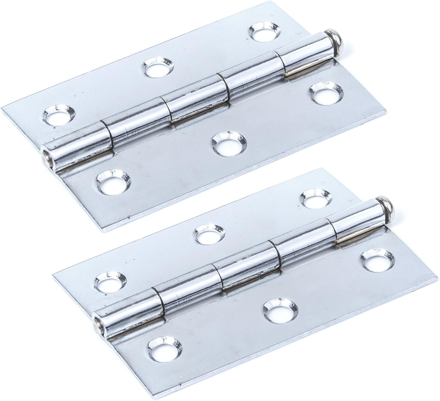 2X Pairs of Chrome Loose Pin Hinges 3"/75mm Door Frame/Cupboard
