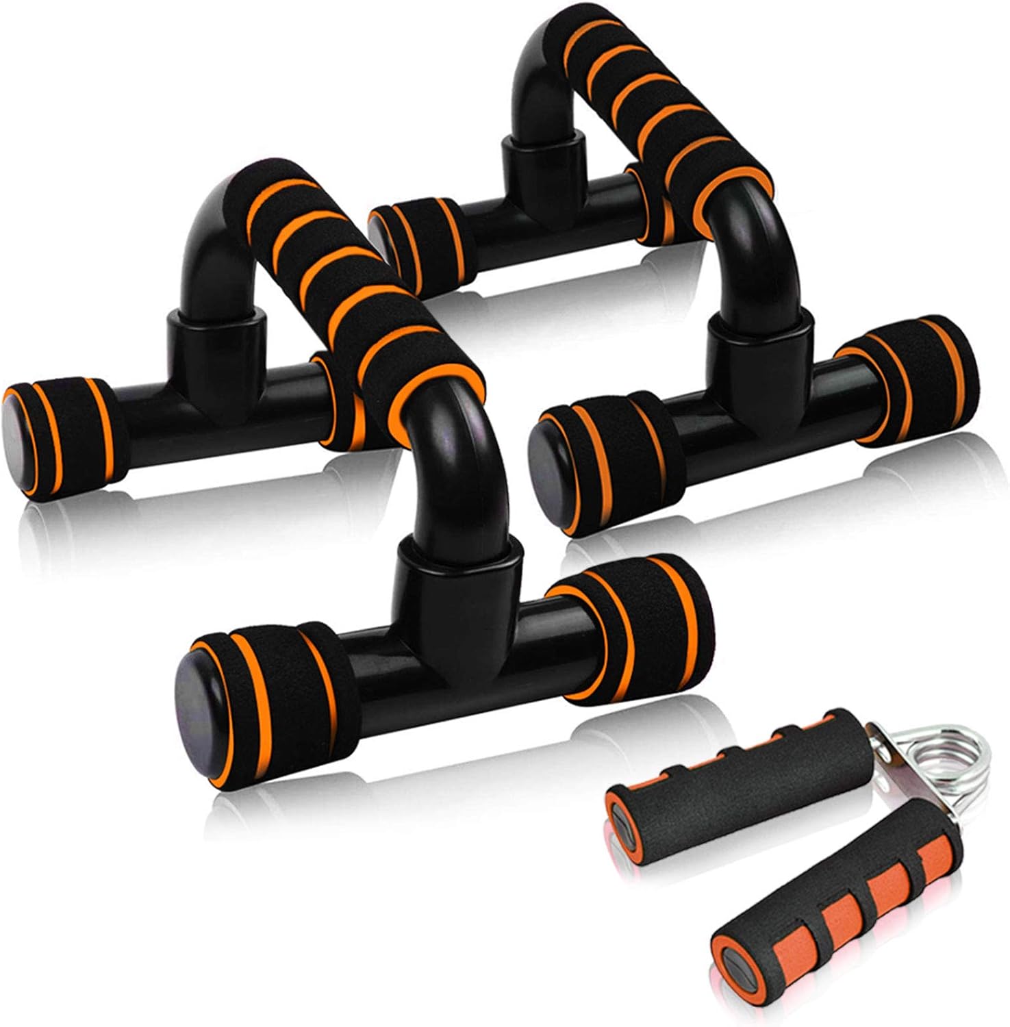 ROSRAN Push Up Bars Pushup Handle with Cushioned Foam Grip - Portable Pushup Stands for Home Workout Equipment - Push Up Handles for Floor Fitness Sturdy Structure with Grips Strengthener Green : Sports & Outdoors