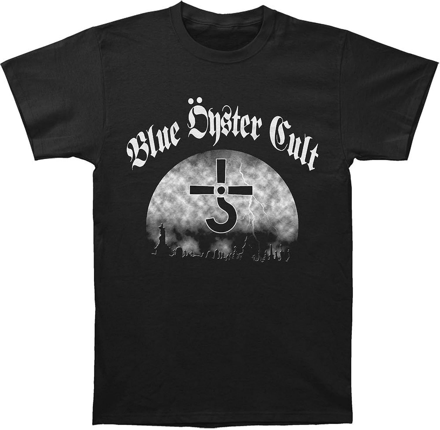 Blue Oyster Cult Mens Graveyard TShirt, Small, Black Amazon.co.uk