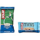 Clif Bar, Chocolate Chip 10 and 10 Mini Energy Made with Organic Oats Plant Based Food Vegetarian Kosher 2.4Oz and 0.99Oz Pro