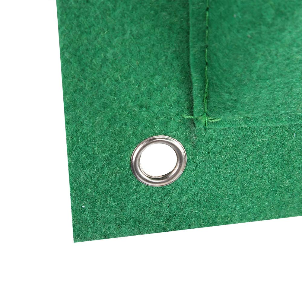 Plant Pocket, 9 Pocket Vertical Greening Hanging Wall Garden Grow Plant Bags Planter (Green)