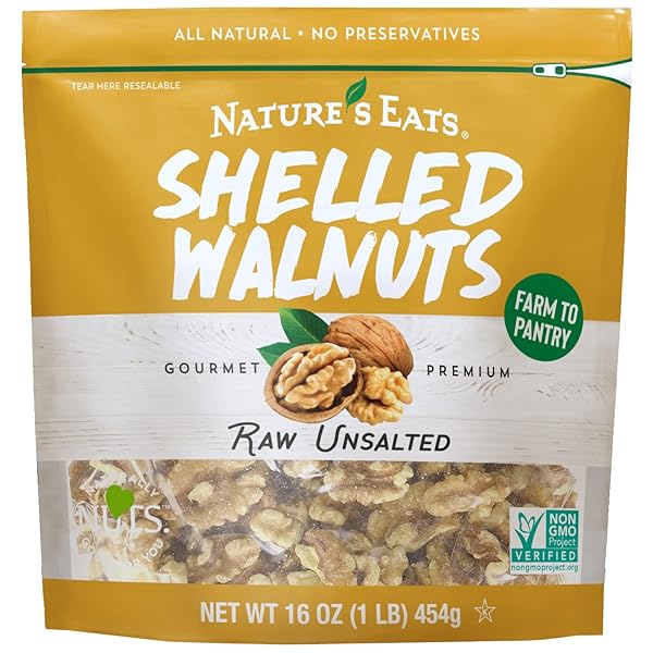NATURE’S EATS WALNUT HALVES, 16 OZ