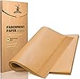 Hiware 200 Pieces Parchment Paper Baking Sheets 10 x 15 Inch, Precut Non-Stick Parchment Paper for Baking, Cooking, Grilling, Air Fryer and Steaming - Unbleached, Fit for Jelly Roll Pans