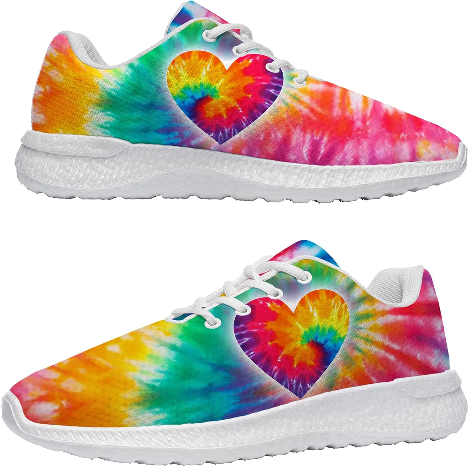 Heart Shoes for Women Men Personalited Casual Lightweight
