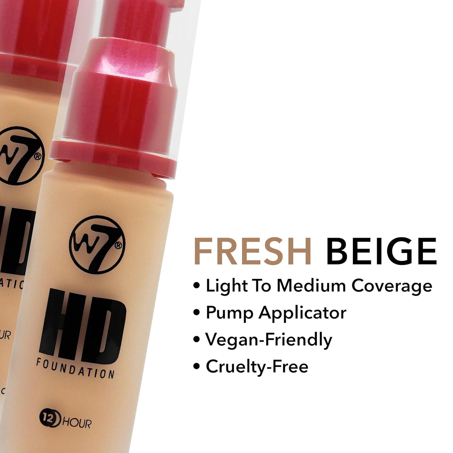 w7 hd foundation fresh beige