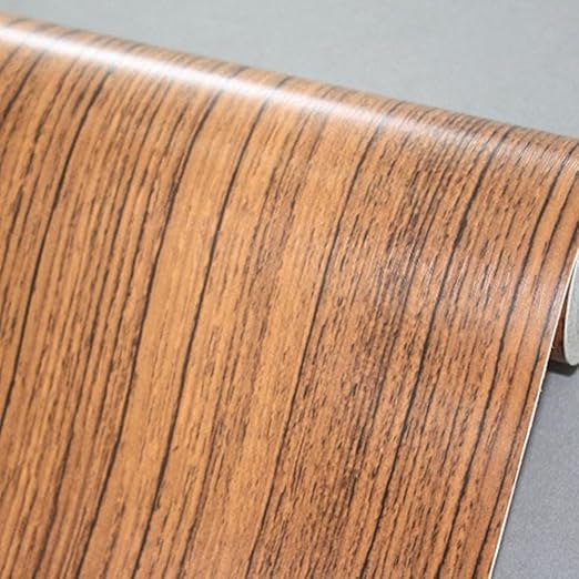 Amazon Com Yifely Brown Wood Print Shelving Paper Self Adhesive