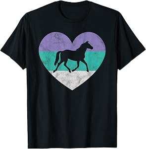 Horse Gift Shirt for Women & Girls Retro Vintage Cute T-Shirt