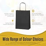 Thepaperbagstore 10 Black Small Paper Party Bags With Handles 18x22x8cm view 4