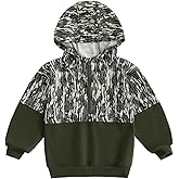allshope Toddler Baby Boy Camo Hoodie Half Zip Long Sleeve Hooded Sweatshirt Little Kids Hunting Clothes Pullover Outfit
