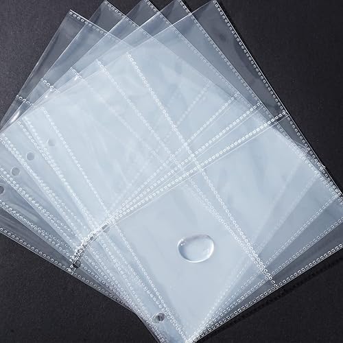 3 ring binder card sleeves Performore 9-pocket Trading Card Binder Sleeves for 3 Ring Binders | Baseball, Sports Card Protector Sheets | Plastic Top Loader Pages