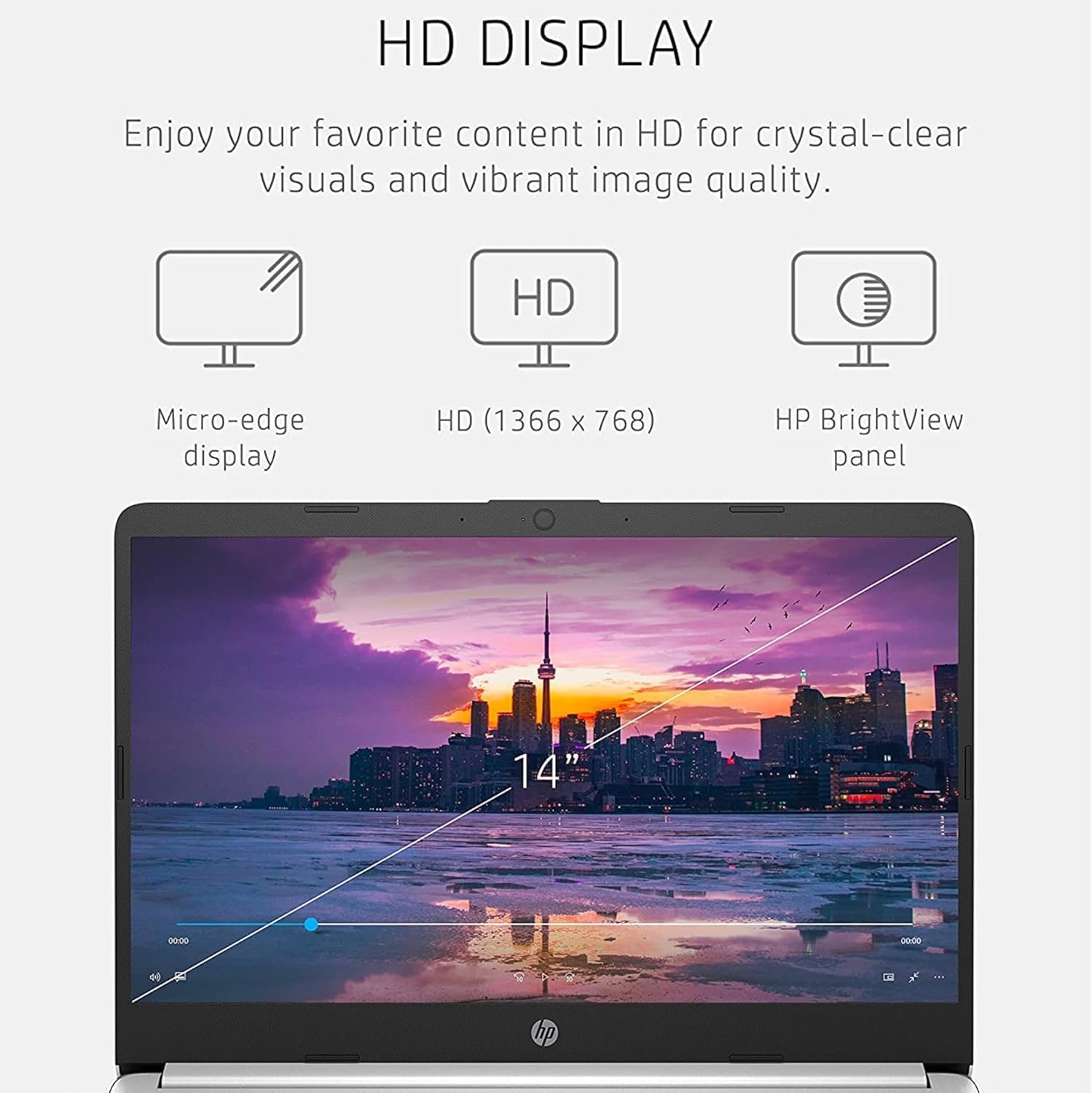 HP 14 Ultrabook • Back to School Limited Edition w/Microsoft 365 • Intel 4-Core CPU • 32GB RAM • 1.6TB Storage (128GB OnBoard w/ 512GB Portable Drive + 1TB OneDrive) • Natural Silver • Win 11